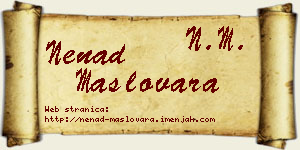 Nenad Maslovara vizit kartica